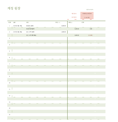 T-계정 원장